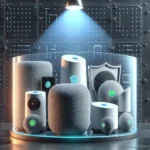 "Smart speakers comparison chart illustrating privacy features and data security measures of leading brands for a privacy audit article"