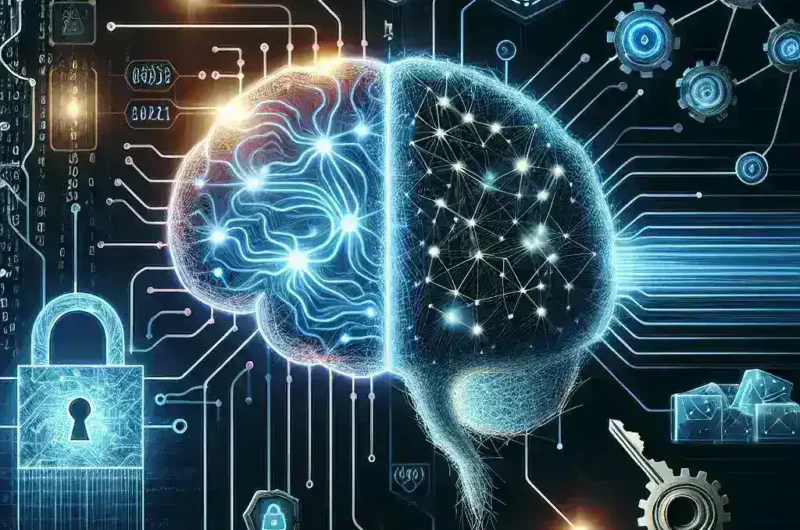 "Visual representation of machine learning algorithms analyzing data patterns, illustrating the intersection of artificial intelligence and hacking techniques in modern cybersecurity."