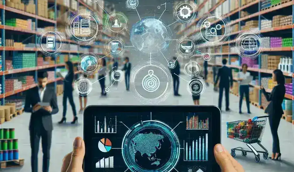 "AI content compliance checker interface displayed on a computer screen, showcasing Walmart Marketplace's innovative tool for monitoring compliance in online listings and enhancing seller accountability."